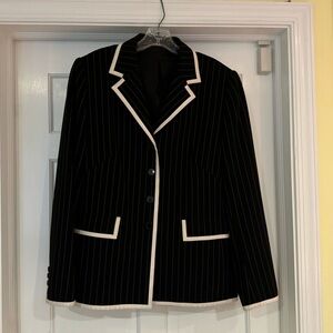 Serge & Real absolutely stunning black and white stripped jacket size Large